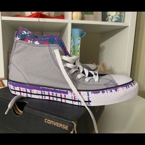NEW Converse Purple/gray US woman7 euro38 jnr5.5